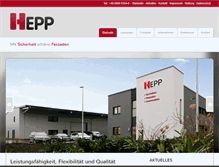 Tablet Screenshot of hepp-gmbh.de